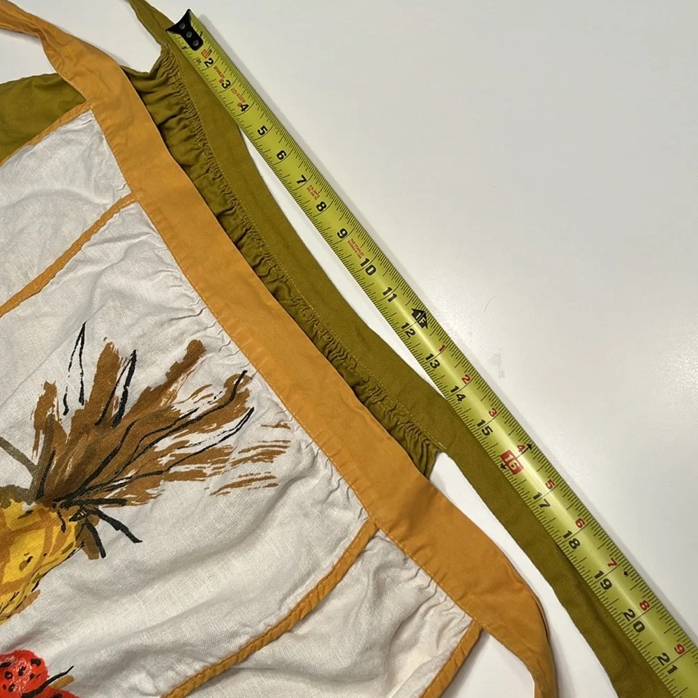 Vintage 2 Aprons Vera Neumann Retro 1960/1970 Half Apron Linen Gold Hostess‎ …